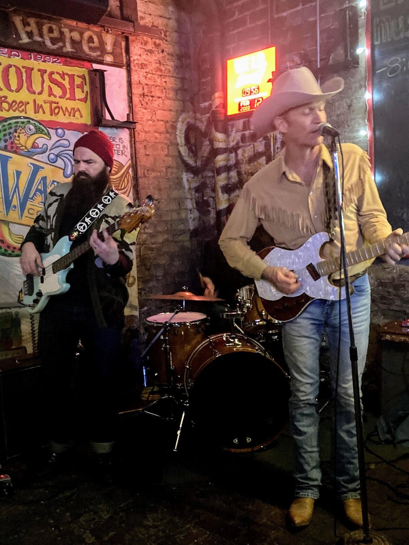Live band performing on the Drinks and a Show Tour
